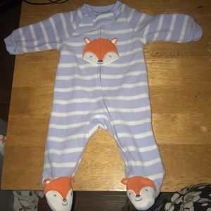 Striped fox newborn nighty